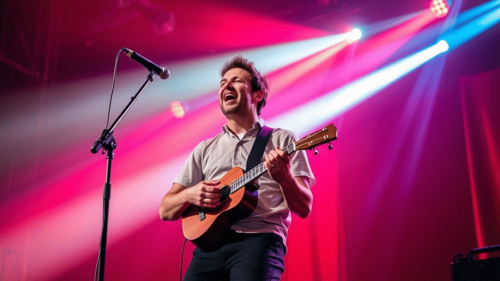 Modern ukulele player